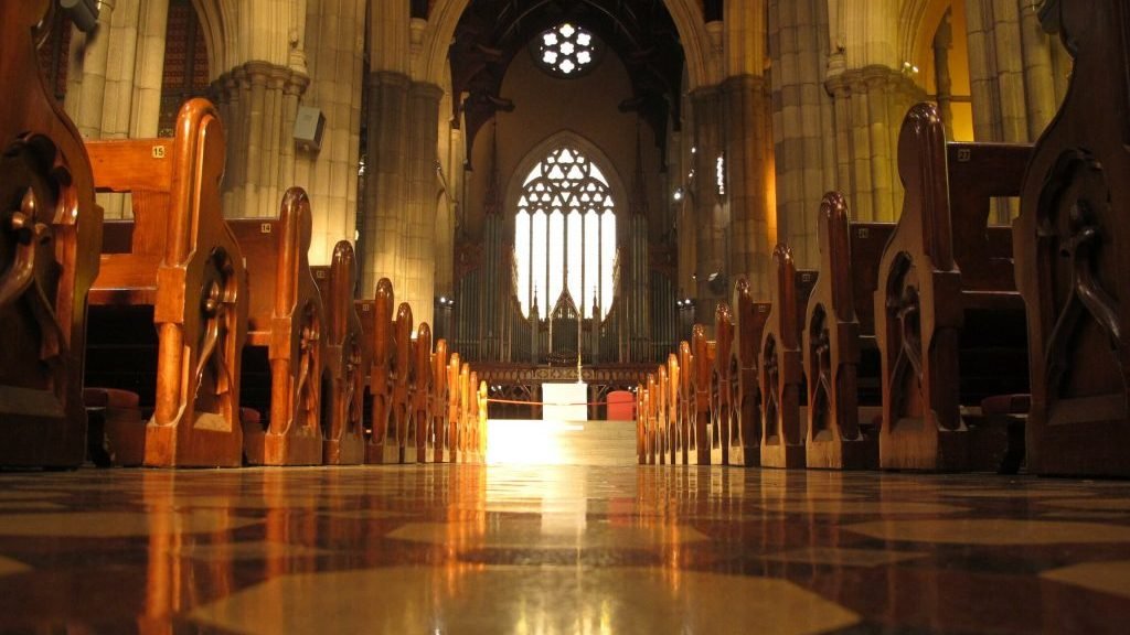 In this Sept. 9, 2018, file photo, pews line the shiny isle inside the St. Patrick's Cathedral in Melbourne. (Rod McGuirk/AP file photo via Crux