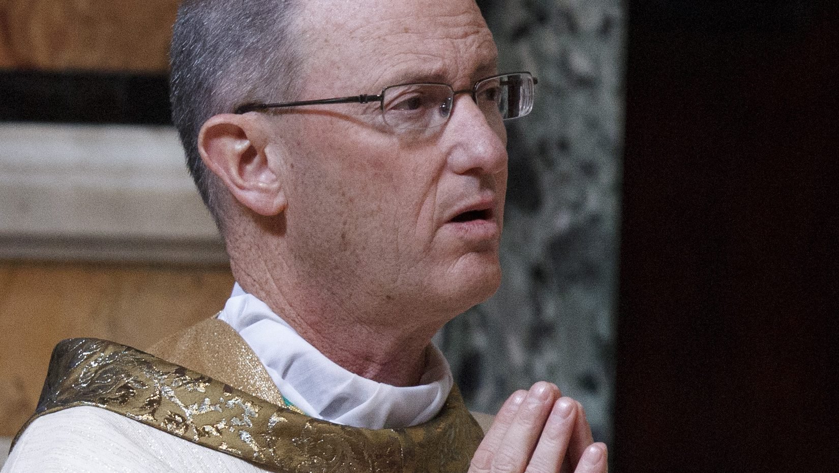 Bishop James D. Conley of Lincoln, Neb., is pictured in a 2012 photo. The Diocese of Lincoln announced Dec. 13, 2019, that Bishop Conley will take a medical leave of absence, effective immediately. Due to serious medical issues, Bishop Conley formally requested a temporary leave of absence from Pope Francis, and the request was accepted. (CNS photo/Paul Haring)