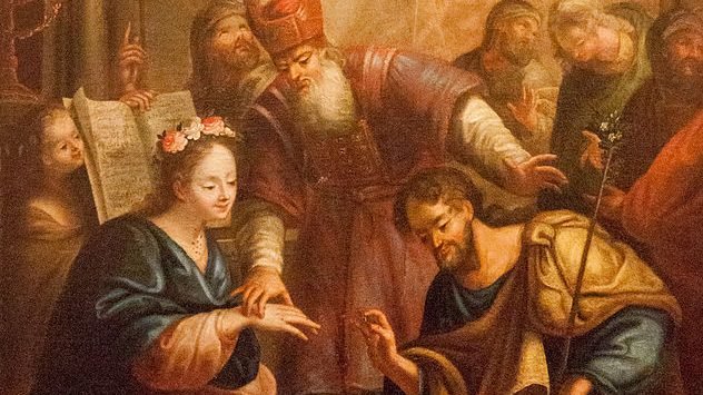 “Betrothal of Virgin Mary and St. Joseph,” by Sebestyén Stettner, 1699-1758, Hungarian.