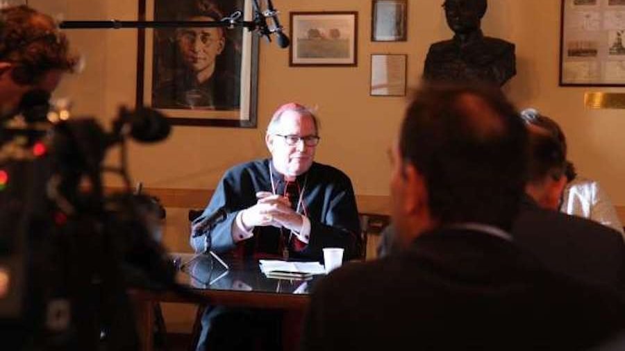 Cardinal Willelm Eijk is interviewed in Rome. (Bohumil Petrik/ACI Group via CNA)