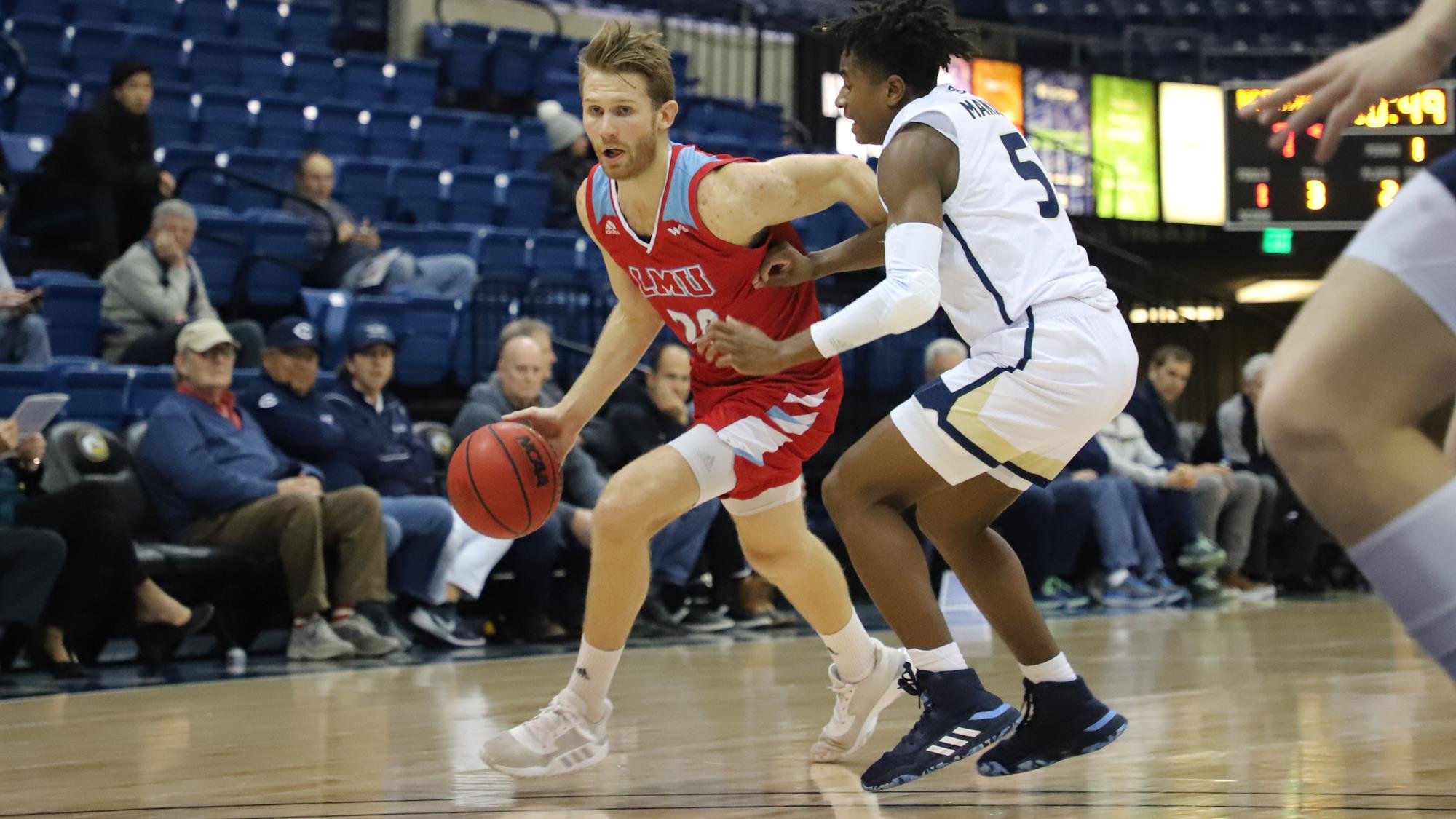 LMU’s Erik Johansson (20) scored 14 points in the Lions’ recent win over Prairie View A&M, then 18 in a loss to UC Davis. (LMU Athletics)