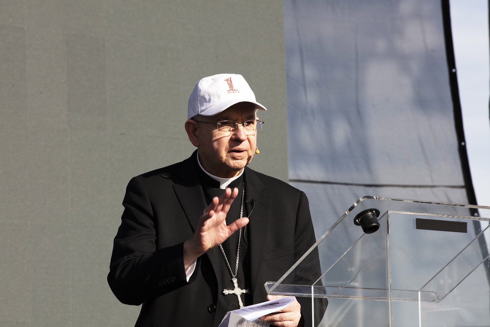 Archbishop José H. Gomez at OneLife LA 2020. (Victor Alemán)