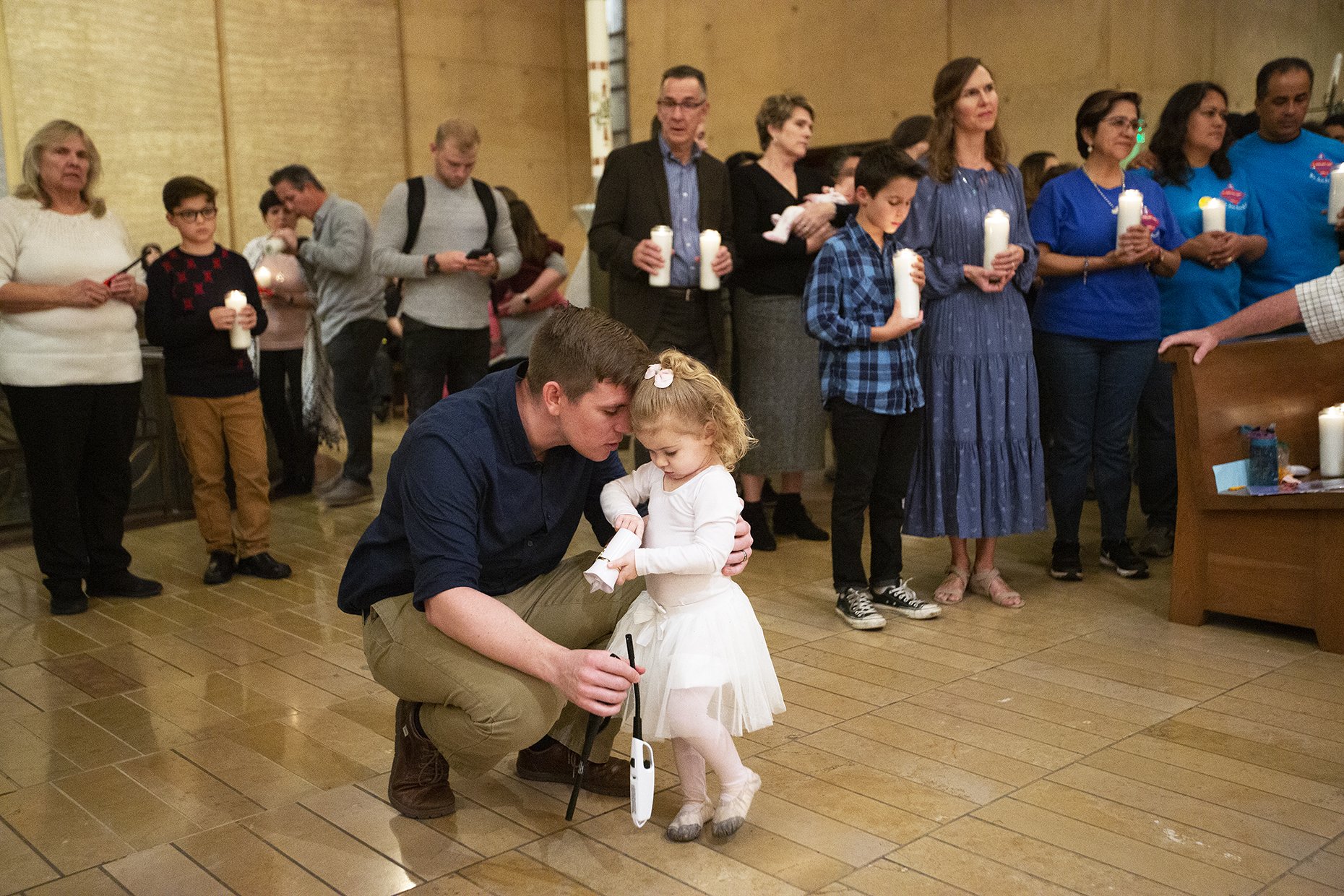 Faithful attend the 2019 Requiem for the Unborn at the Cathedral of Our Lady of the Angels. (Victor Alemán)