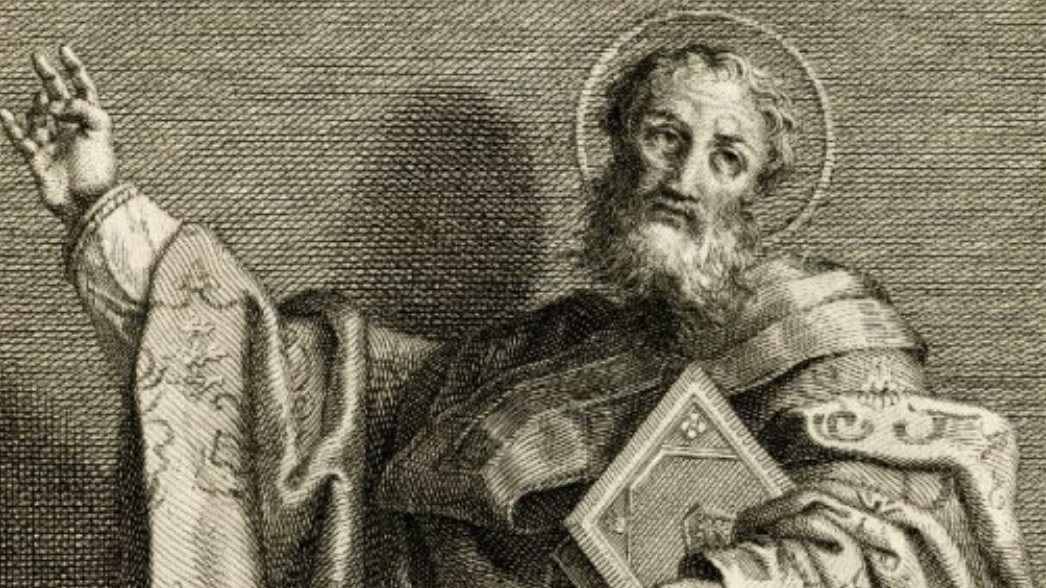 "Saint Gregory of Nazianzus," by Francesco Bartolozzi after Domenichino. (Wikipedia)