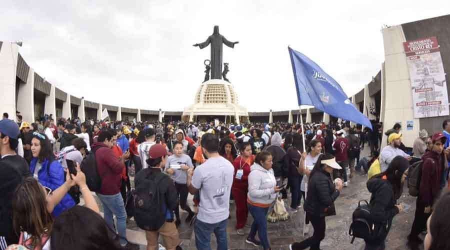 Pilgrims Jan. 25 at the shrine to Christ to King atop Mexico's Cubilete Mountain. (Courtesy photo via CNA)