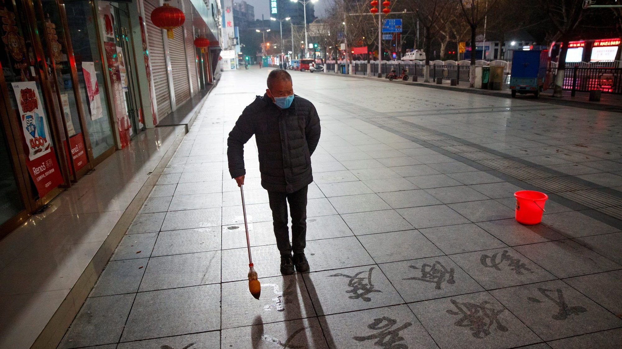 A man in Jiujiang, China, wears a face mask Feb. 3, 2020, as the country is hit by the coronavirus. The Vatican press office confirmed a report that appeared in the Chinese newspaper The Global Times, which said that since Jan. 27, the Vatican has sent 600,000-700,000 protective masks to China. (CNS photo/Thomas Peter, Reuters)