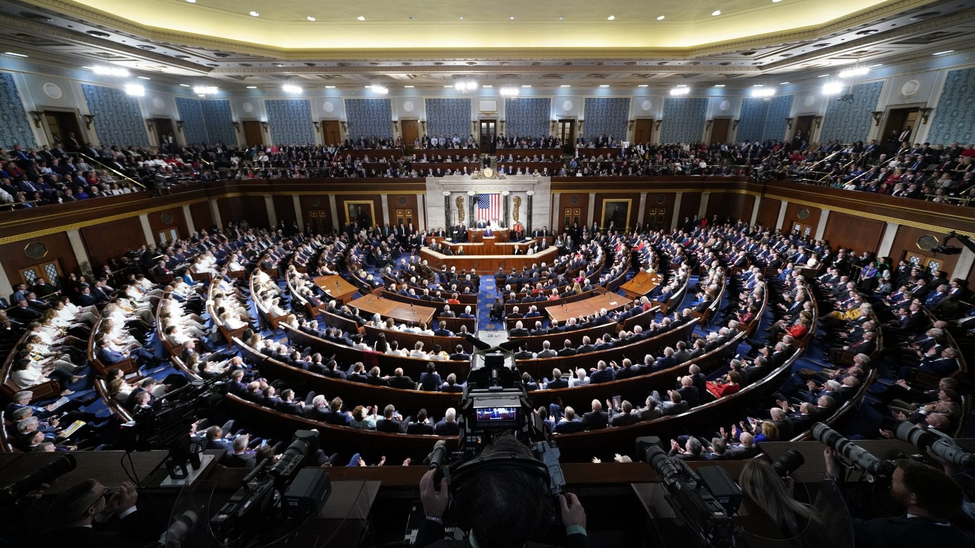 U.S. President Donald Trump delivers his State of the Union address Feb. 4, 2020, at the Capitol in Washington. (CNS photo/Joshua Roberts, pool via Reuters)