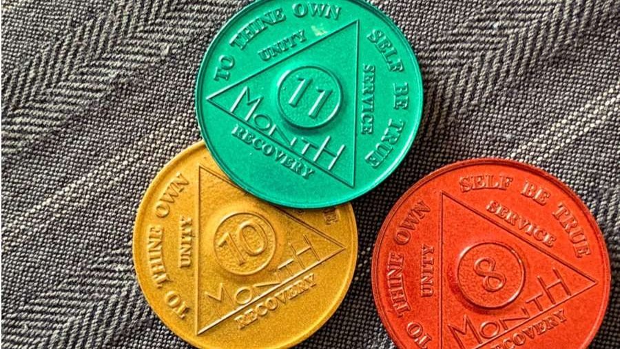 AA sobriety chips. (Image via CNA)