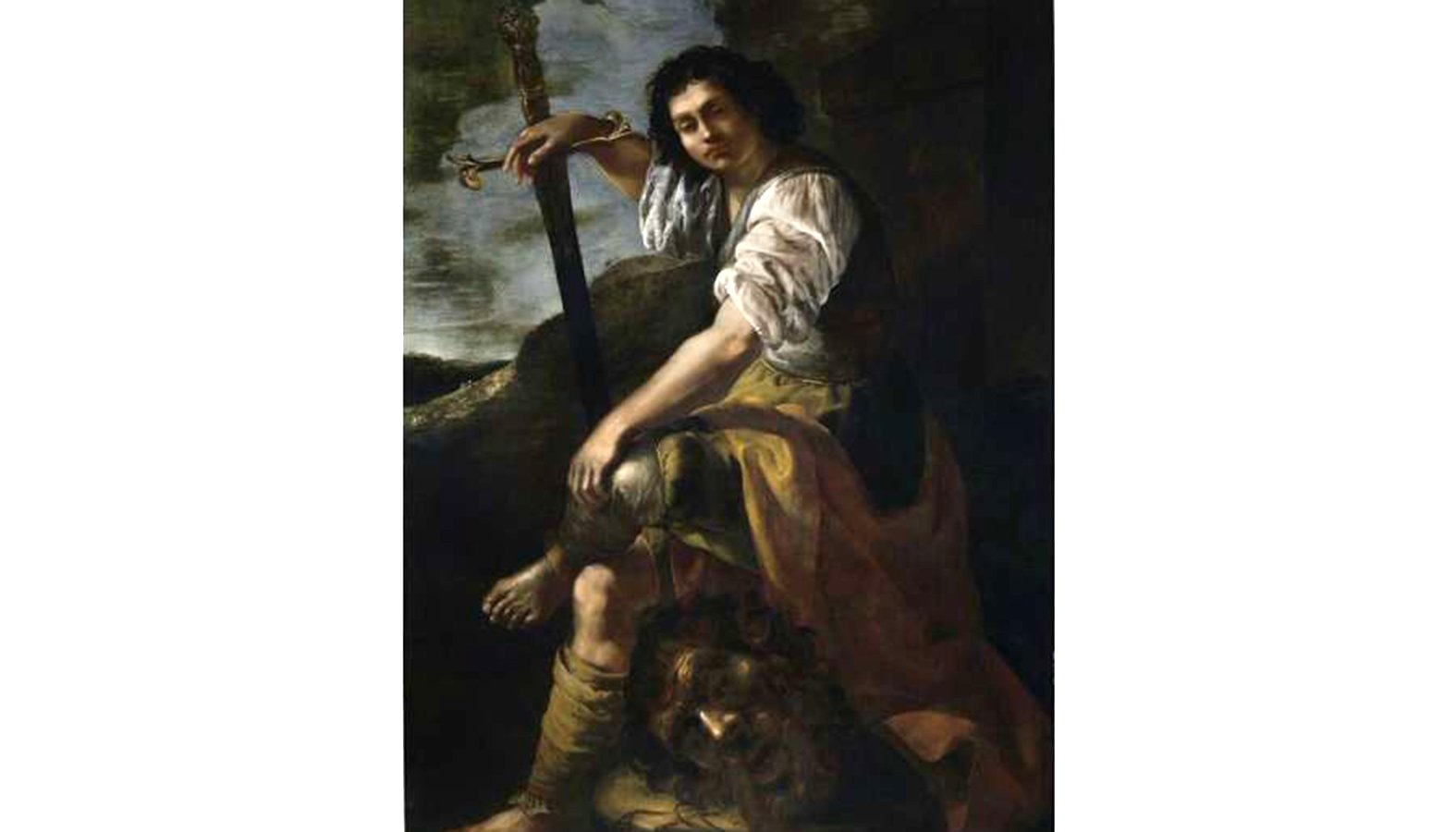 Artemisia Gentileschi's David and Goliath (c. 1630-49), after treatment by Simon Gillespie Studio. (Image via CNA)