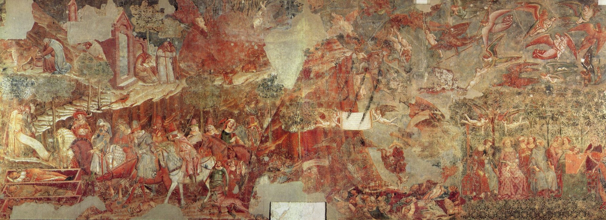 Buonamico Buffalmacco’s "Triumph of Death," painted between 1336 and 1340. (Wikimedia Commons)