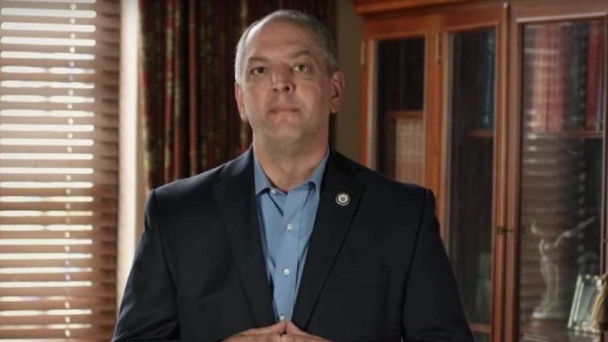 Louisiana Governor John Bel Edwards. (JohnBelforLouisiana/YouTube via CNA)