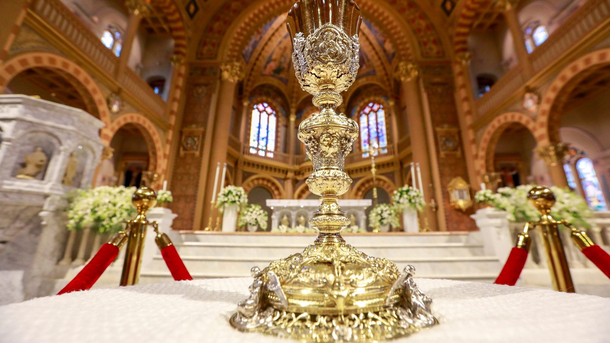 A chalice is seen at a Catholic church in Bangkok Nov. 12, 2019, ahead of Pope Francis' visit. The Congregation for Divine Worship and the Sacraments has approved a special "Mass in the Time of Pandemic" during the COVID-19 crisis. (CNS photo/Soe Zeya Tun, Reuters)