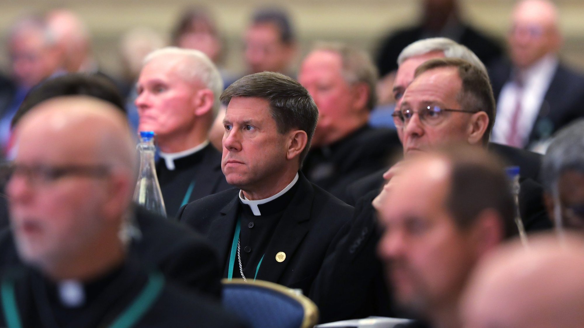 Bishops attend a Nov. 11, 2019, session during the fall general assembly of the U.S. Conference of Catholic Bishops in Baltimore. Because of the coronavirus pandemic, the U.S. Conference of Catholic Bishops has canceled the spring general assembly that was planned for June 10-12 in Detroit. (CNS photo/Bob Roller)
