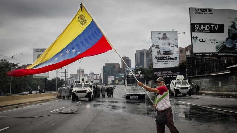 2017 protests in Venezuela. (Reynaldo Riobueno/Shutterstock via CNA)