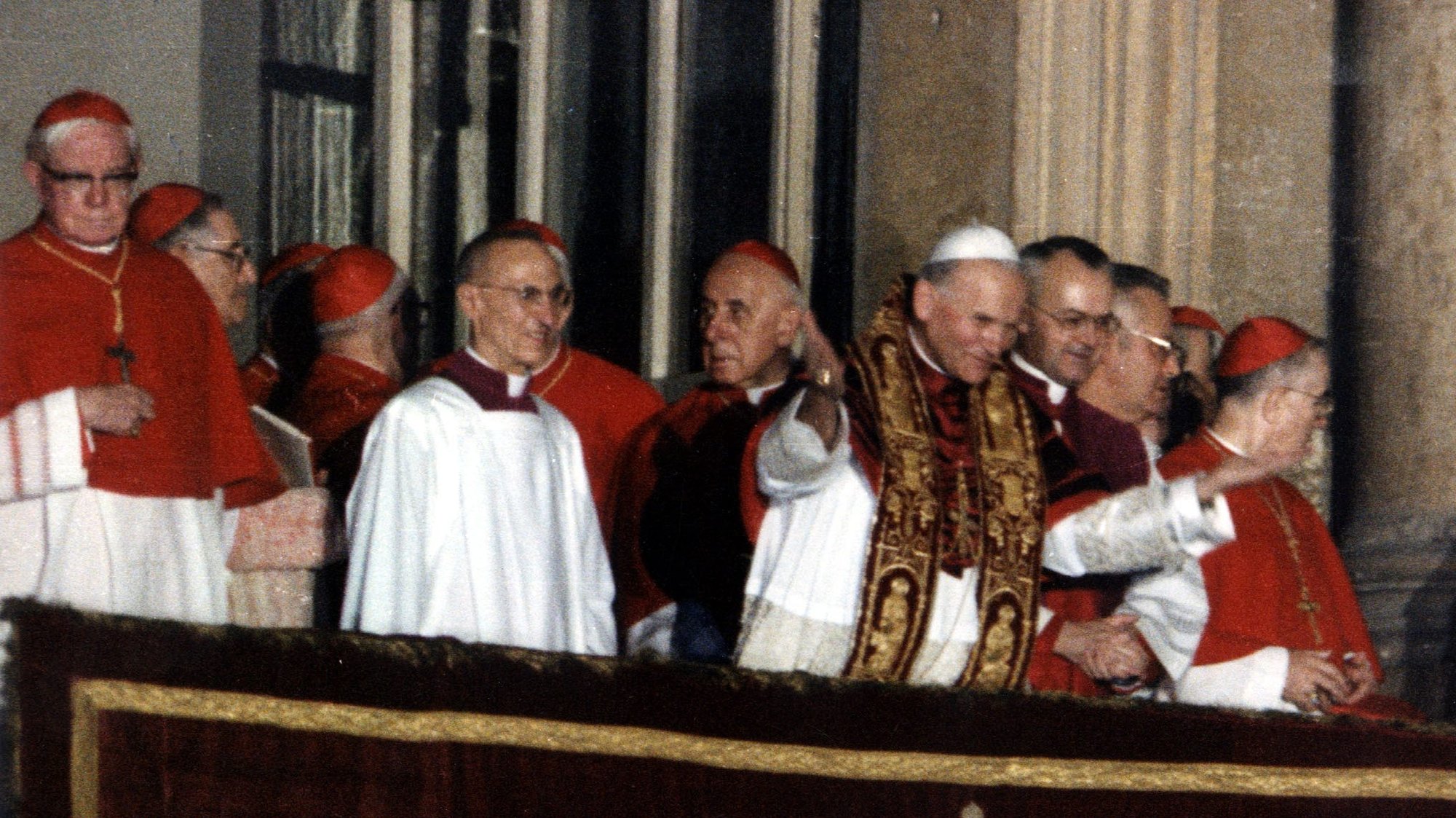 St. John Paul II appears on the balcony of St. Peter's Basilica following his election the evening of Oct. 16, 1978. Soviet political prisoners from various backgrounds begged St. John Paul II's help in secret messages after his election, according to a former inmate. (CNS photo/Reuters)