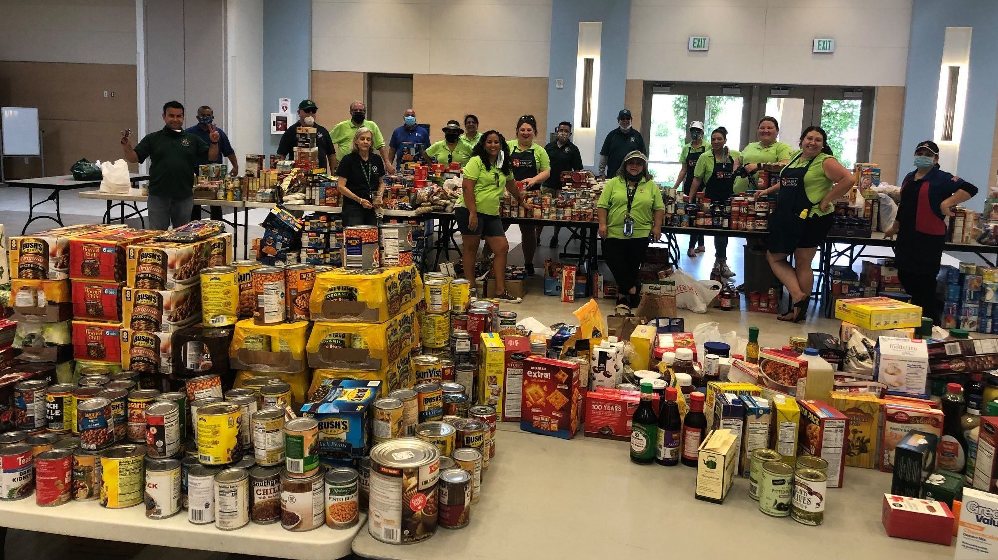 Holy Name of Mary Parish food drive donations for the St. Vincent de Paul Pantry. (Holy Name of Mary Parish via Facebook)