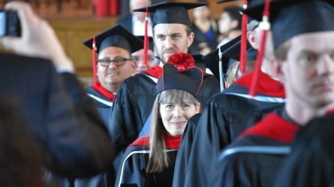 Dawn Eden Goldstein graduating with her Doctorate in Sacred Theology. (University of Saint Mary of the Lake and Mundelein Seminary via Crux)