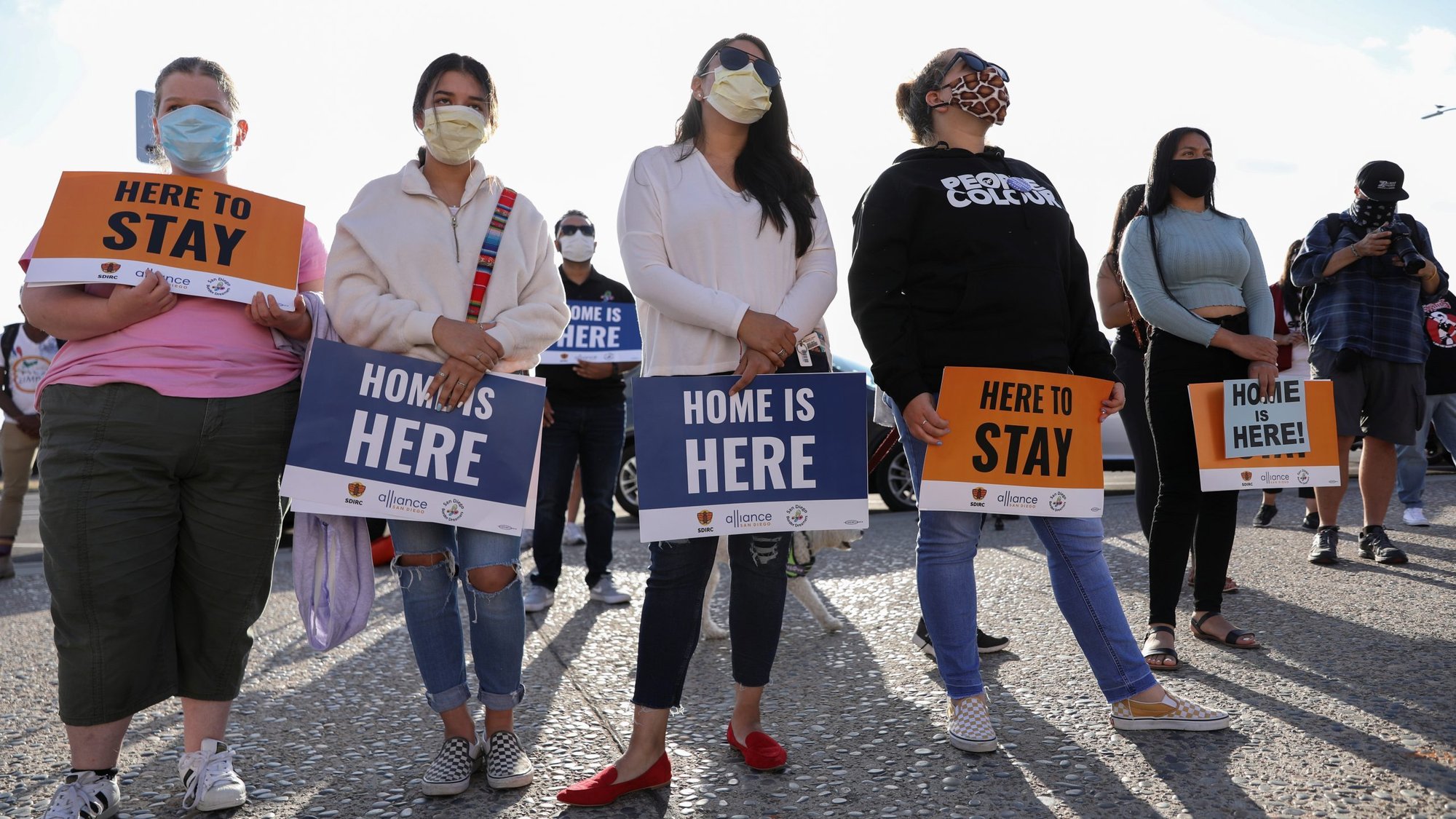 Demonstrators in San Diego rally in support of the Deferred Action for Childhood Arrivals program June 18, 2020. In one of the most anticipated cases of the term, the Supreme Court ruled that same day against efforts by the Trump administration to end DACA. (CNS photo/Mike Blake, Reuters)
