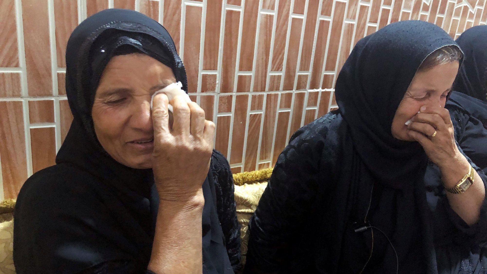 Women mourn the death of a man who was killed in a Turkish airstrike in Sheladize, Iraq, June 22, 2020. (CNS photo/Kawa Omar, Reuters)