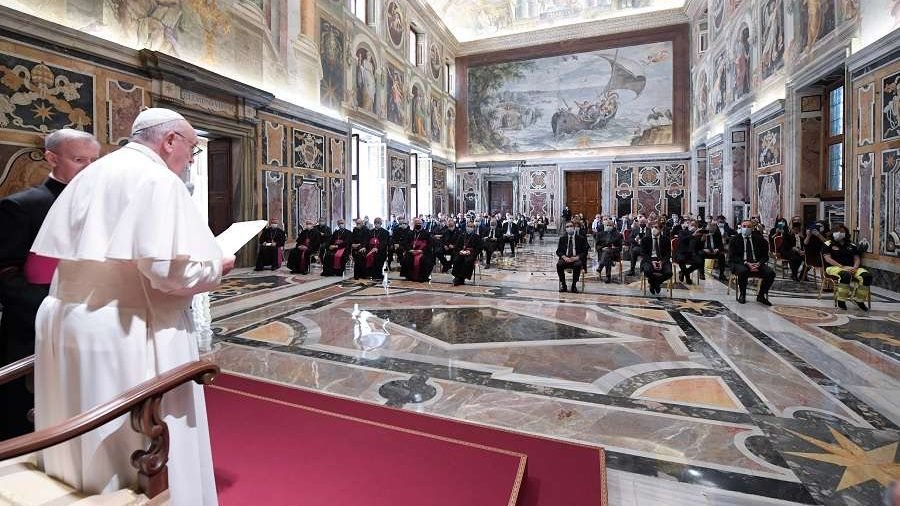 Pope Francis meets with people from Lombardy, a region in northern Italy. (Vatican News/CNA)
