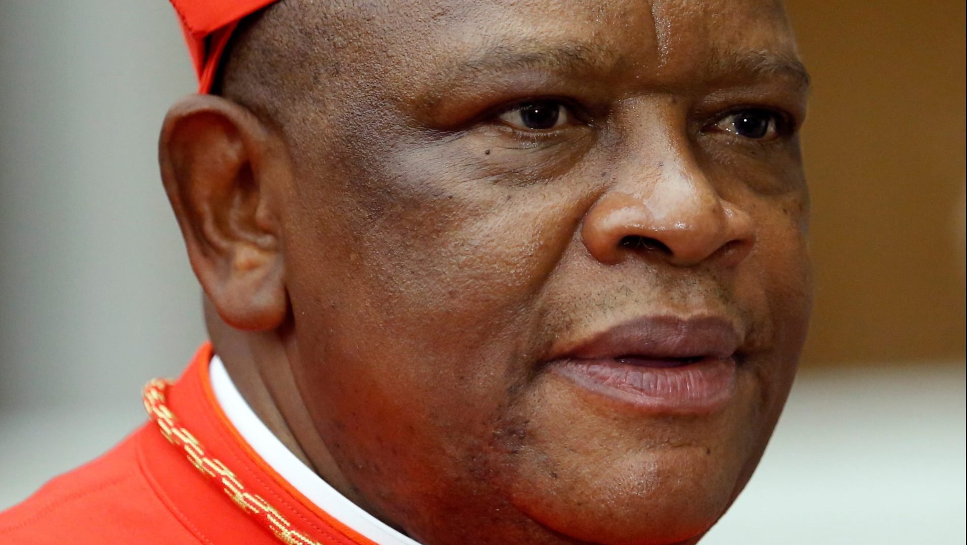 Congolese Cardinal Fridolin Ambongo of Kinshasa is pictured in a file photo. As Congo celebrated 60 years of independence from Belgium, Cardinal Ambongo said the "great dreams" of the people had been shuttered by successive regimes. (CNS photo/Remo Casilli, Reuters)