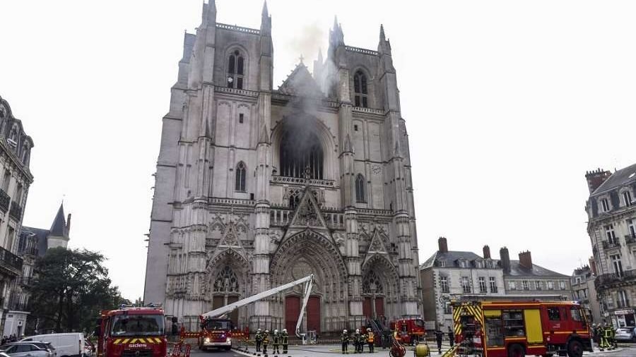 Cathedral of St. Peter and St. Paul of Nantes in western France. (AFP/Getty Images via CNA)