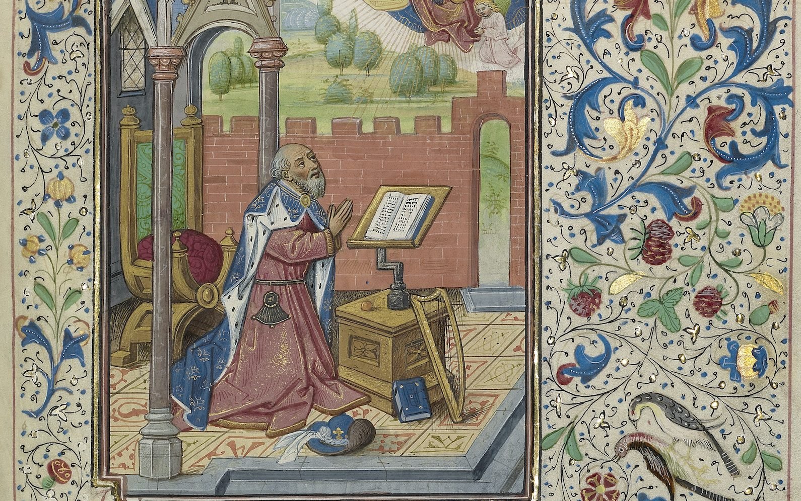 "David in Prayer," by Willem Vrelant, early 1460s. (J. Paul Getty Museum)