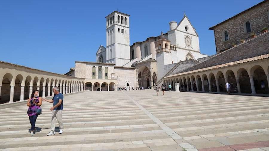 The Basilica of St. Francis in Assisi, Aug. 2, 2020. (Alan Holdren/CNA)