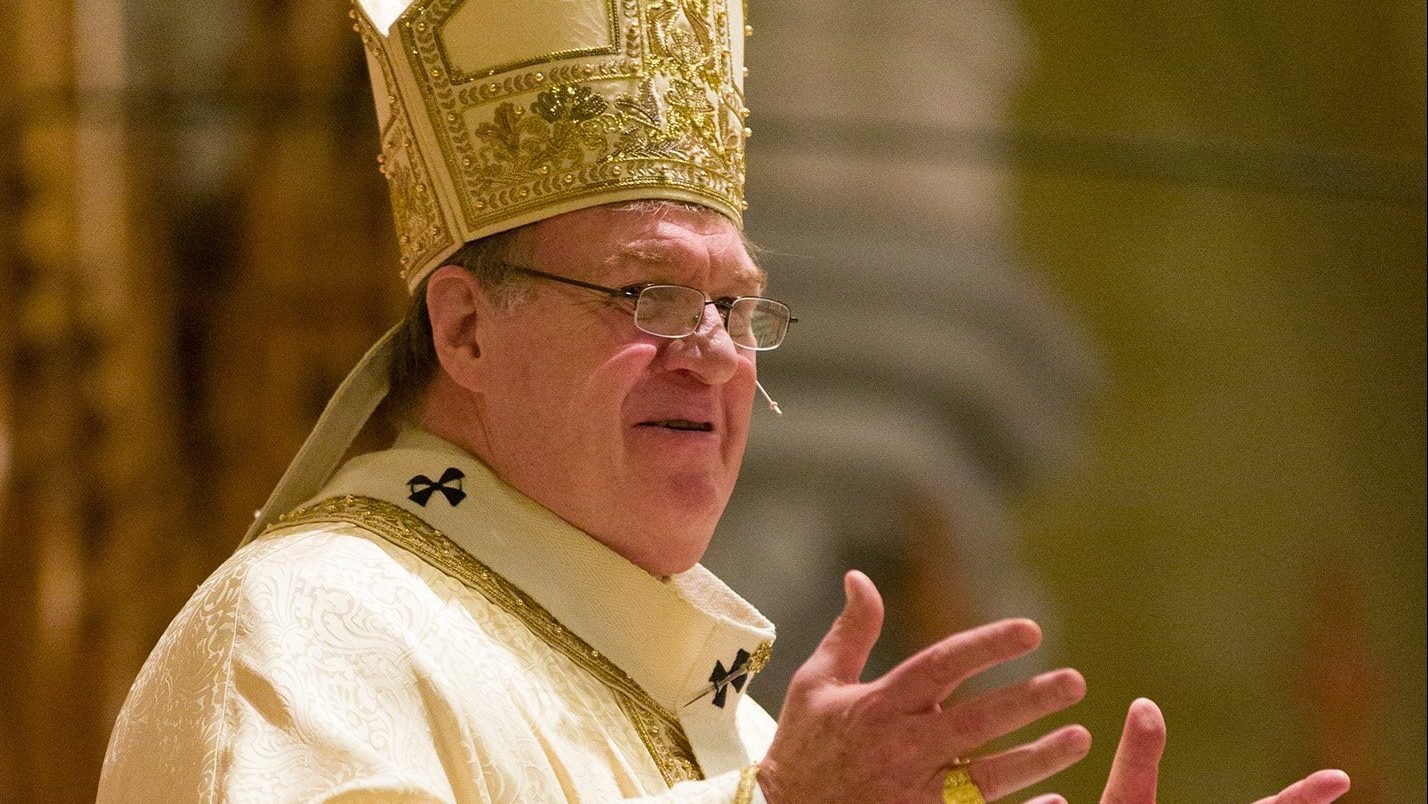 Cardinal Joseph W. Tobin of Newark, N.J., is seen at the Cathedral Basilica of the Sacred Heart during the Mass of ordination of deacons July 11, 2020. (CNS photo/courtesy Steve Hockstein via Archdiocese of Newark)