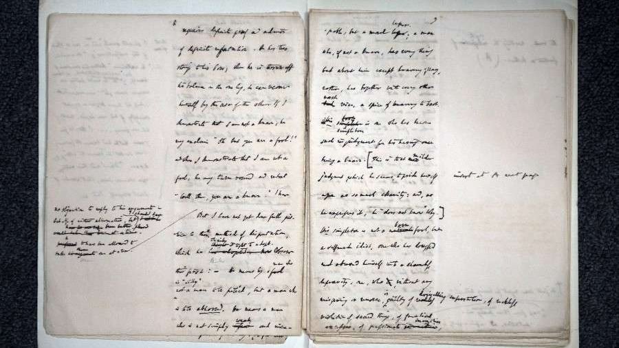 The manuscript of Newman’s “Apologia Pro Vita Sua” at the Birmingham Oratory in England. (Mazur/catholicnews.org.uk via CNA)