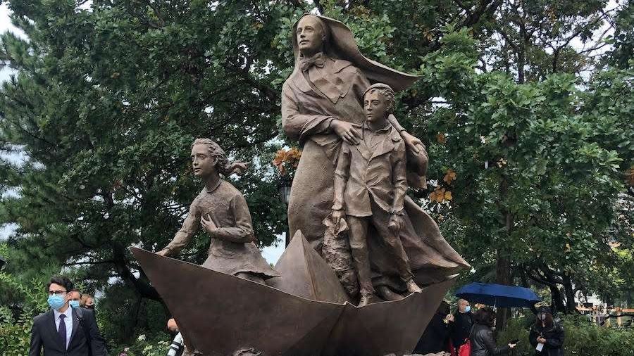 Mother Cabrini statue in New York City. (DeSales Media Group via CNA)