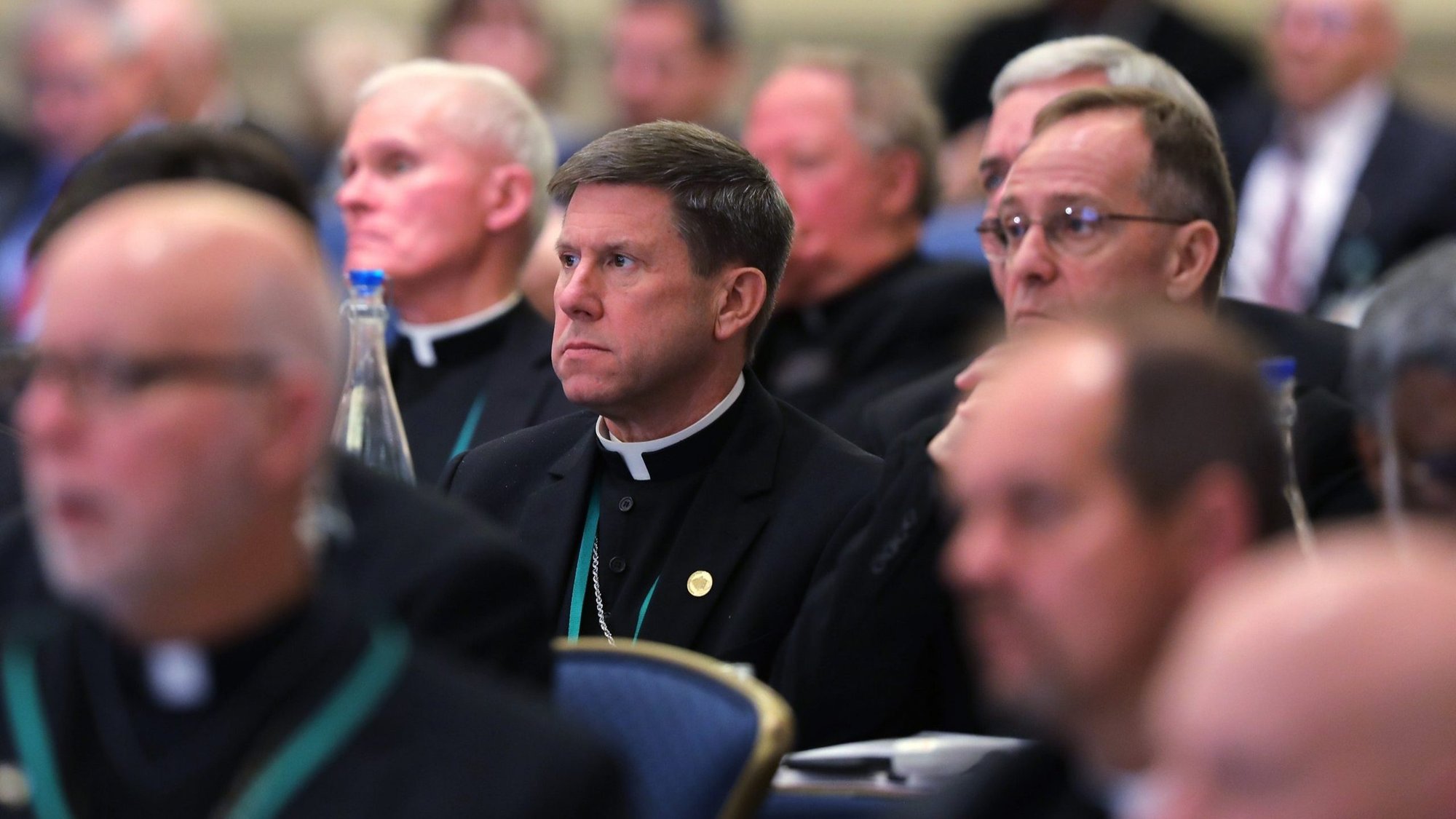 Bishops attend a Nov. 11, 2019, session during the fall general assembly of the U.S. Conference of Catholic Bishops in Baltimore. Because of the coronavirus pandemic, the bishops' Nov. 16-17, 2020, general assembly will be virtual. (CNS photo/Bob Roller)