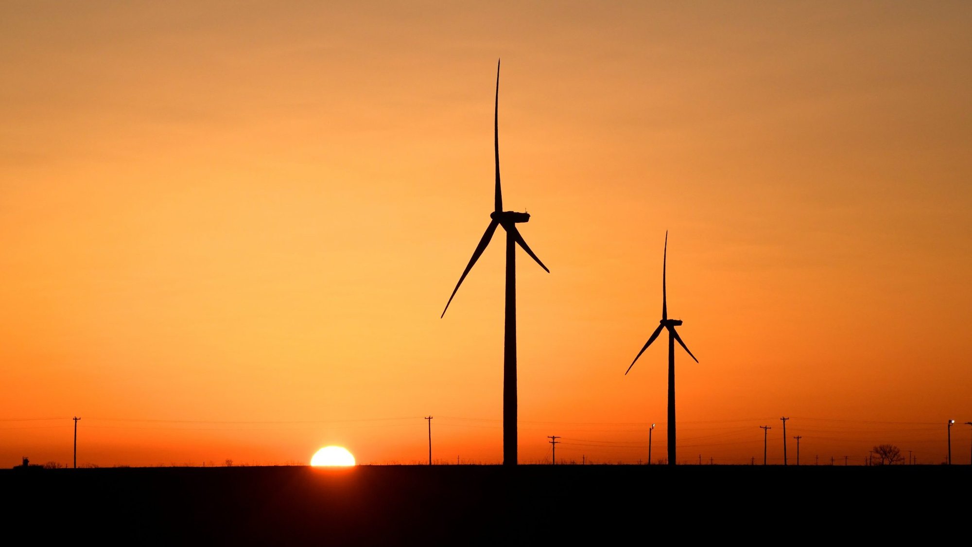 Wind turbines are seen in Big Spring, Texas, Feb. 12, 2019. (CNS photo/Nick Oxford, Reuters)
