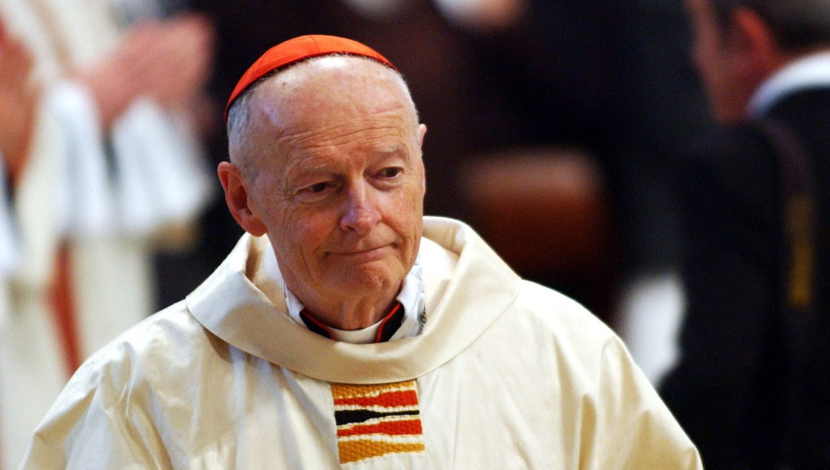 Former cardinal Theodore McCarrick at a Mass in St. Peter's Basilica on April 16, 2005. (Marco Di Lauro/Getty Images)