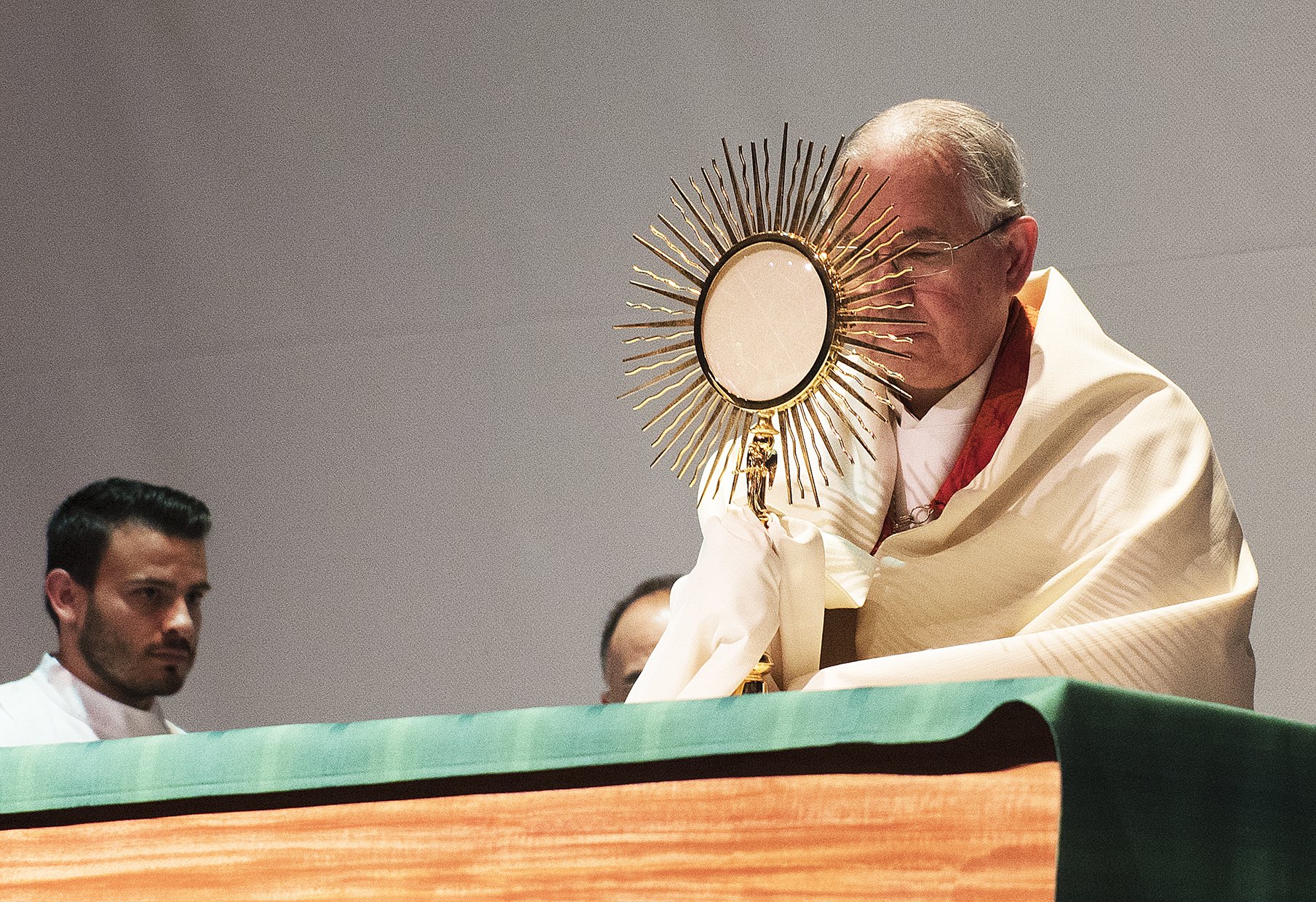 Archbishop Gomez at City of Saints in 2018. (Victor Aleman)