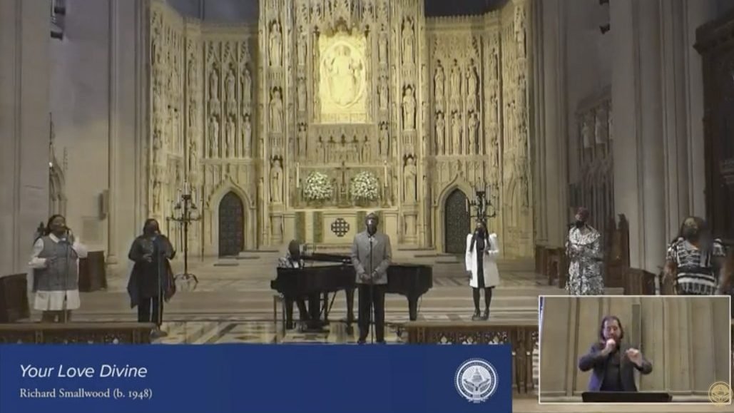 This is a screen grab of a virtual presidential inaugural prayer service hosted by the Washington National Cathedral Jan. 21, 2021. (CNS screen grab)