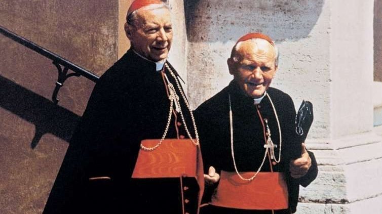 Cardinal Stefan Wyszyński with Cardinal Karol Wojtyła, the future St. John Paul II. (Courtesy of Adam Bujak/Biały Kruk via CNA)