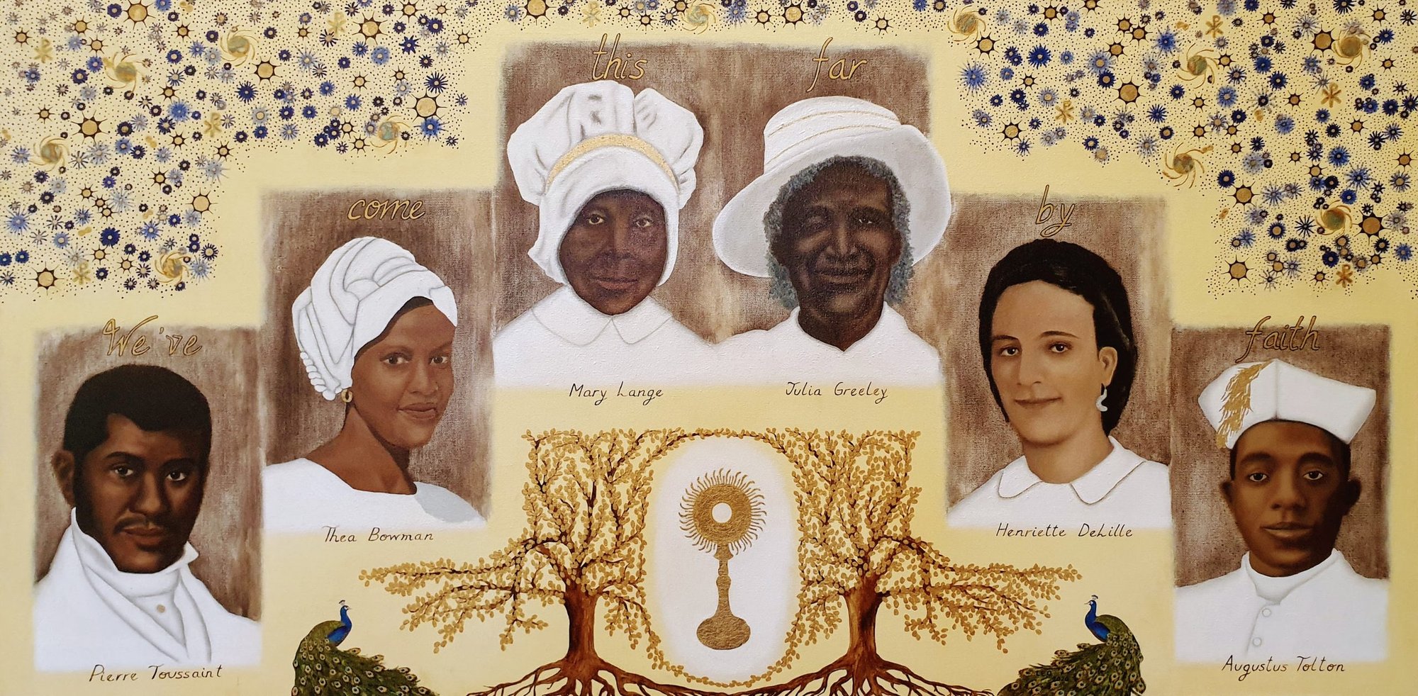 "African American Paths to Sainthood," by Brother Leo Franca. (Courtesy Father Josh Johnson, all rights reserved)