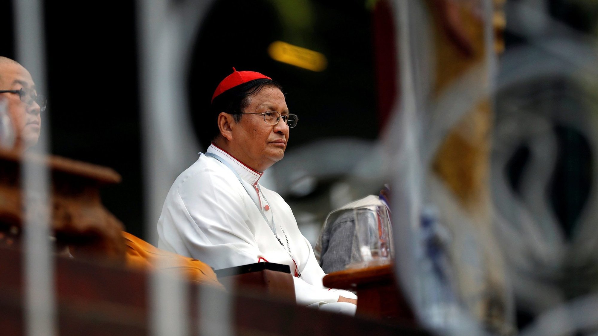 Cardinal Charles Maung Bo of Yangon, Myanmar, attends a 2017 interfaith prayer service in Yangon. (CNS photo/Soe Zeya Tun, Reuters)