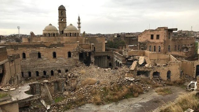 Destruction by Islamic State militants is seen in Mosul, Iraq, in this Dec. 27, 2019, photo. (CNS photo/courtesy Dominican Father Olivier Poquillon)