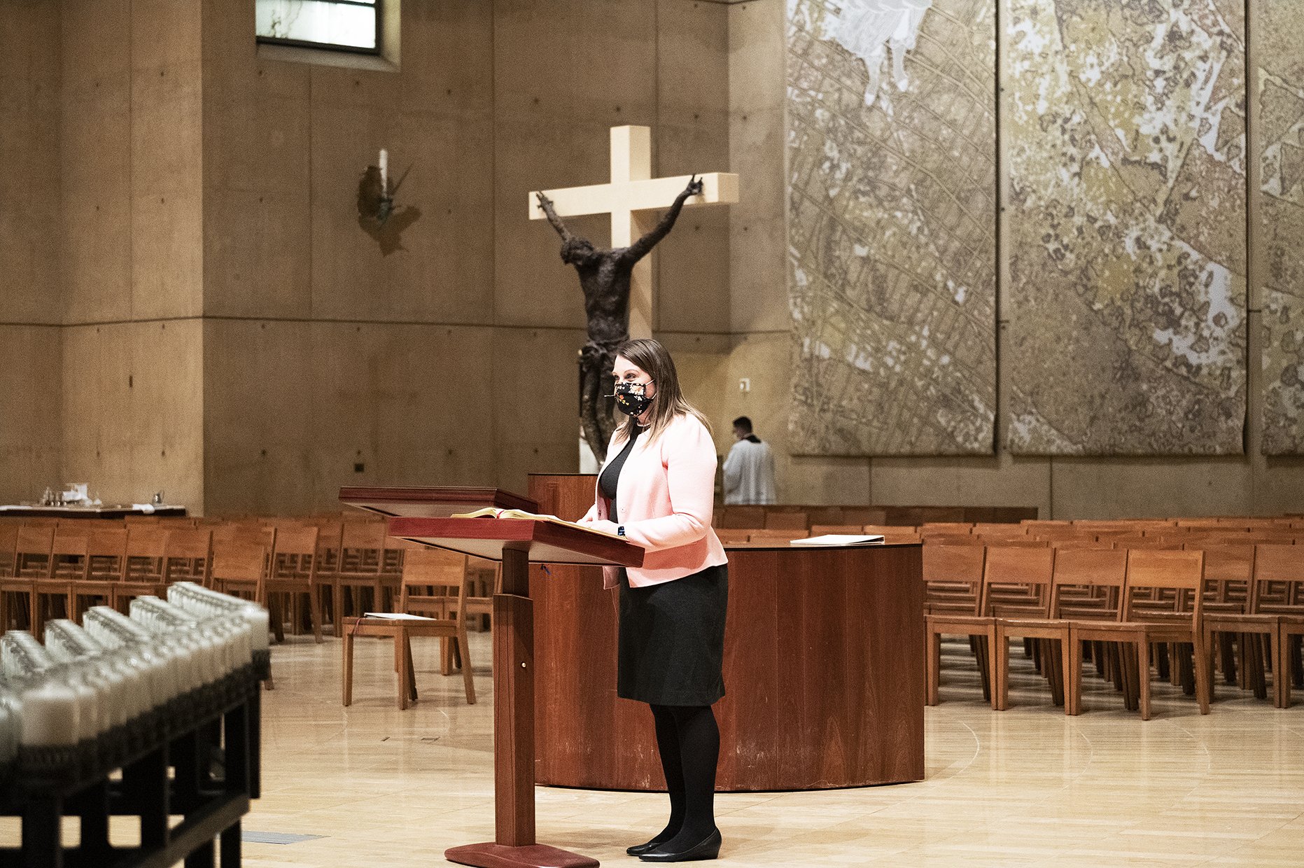 Kathleen Domingo at the Requiem Mass for the Unborn on Jan. 20, 2021. (Victor Alemán)
