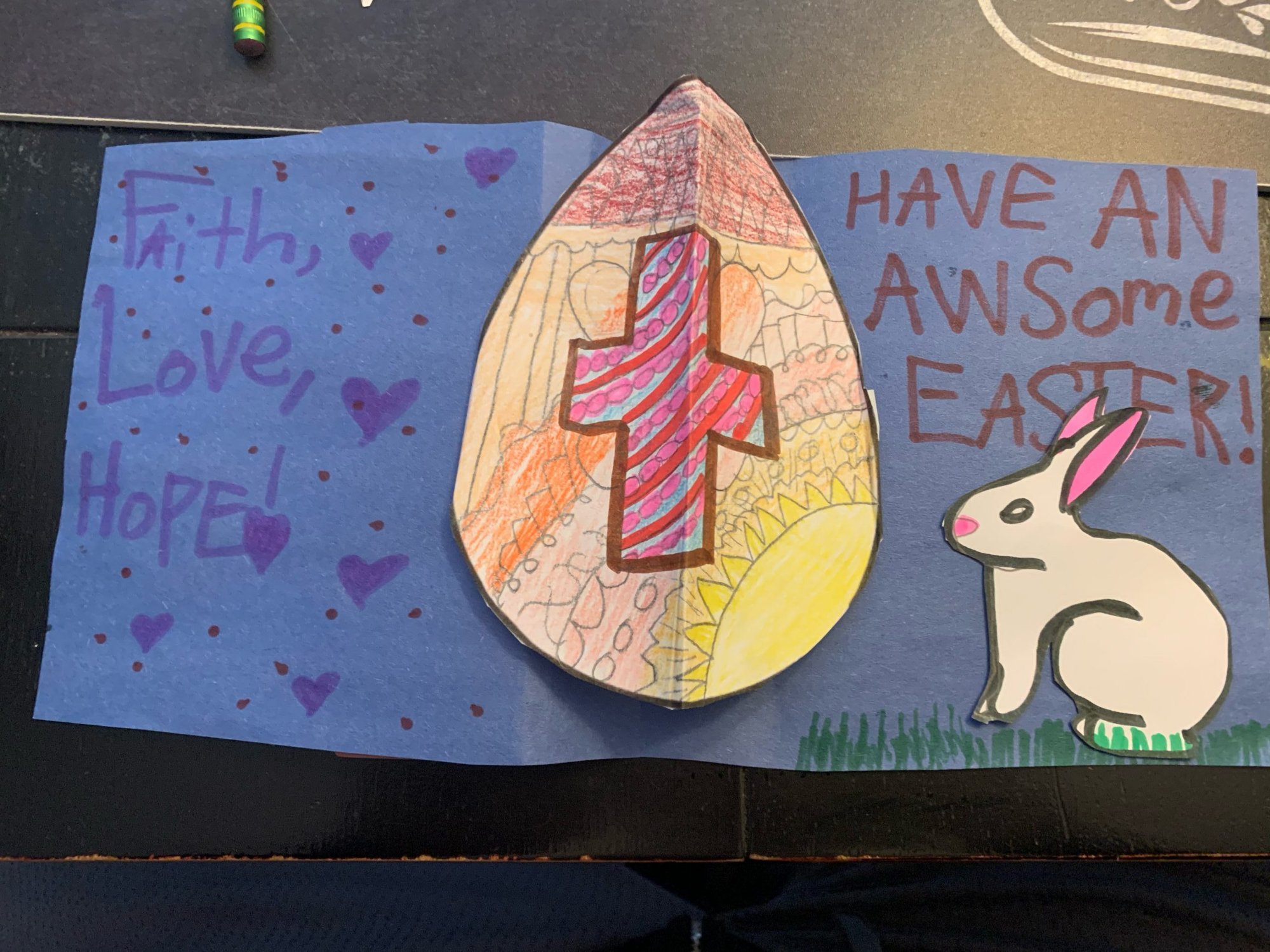 Students in 5th-8th grade at St. Louise of France and St Philip Neri made cards for isolated seniors to bring them Easter cheer this year. (Courtesy Cards of Hope)