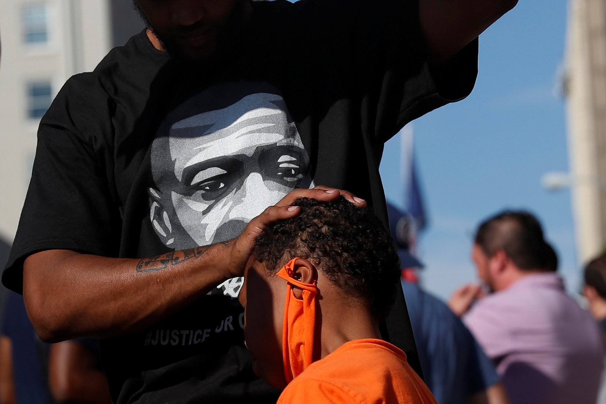 People in Tulsa, Okla., protest racial injustice June 20, 2020. (CNS photo/Shannon Stapleton, Reuters)