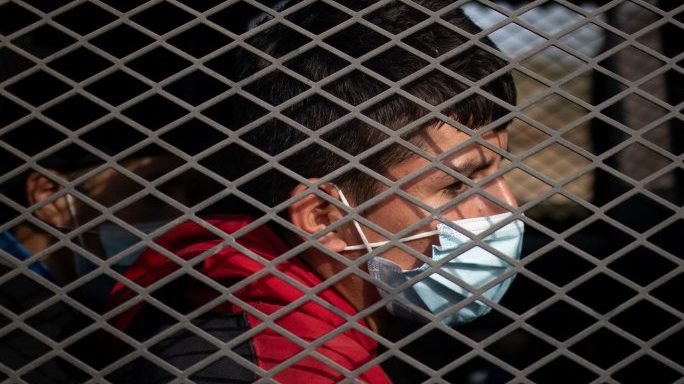 Unaccompanied minors seeking asylum are seen in a U.S. Border Patrol vehicle March 9, 2021, after they crossed the Rio Grande River into Penitas, Texas. (CNS/Adrees Latif, Reuters via Crux)