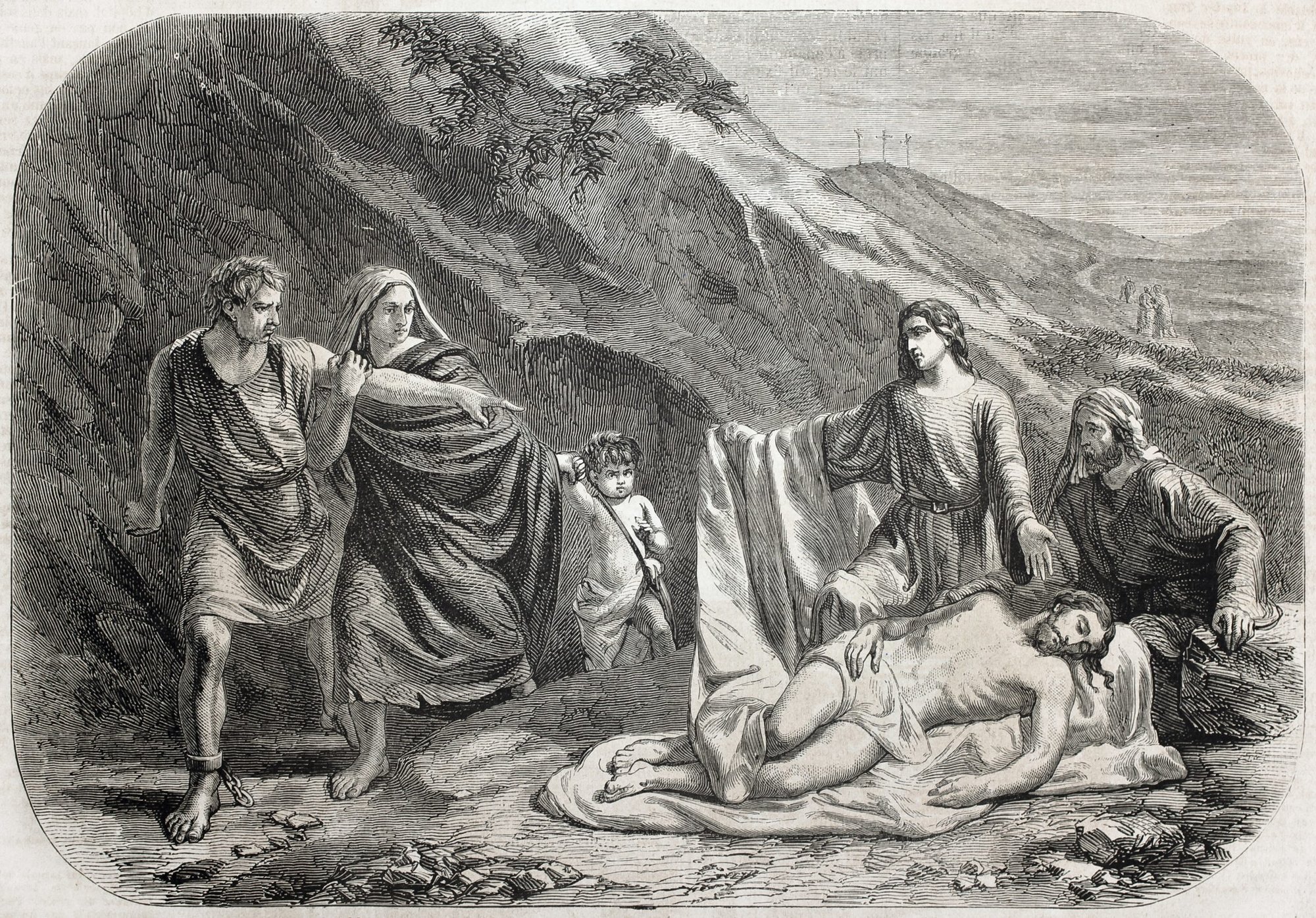 An 1857 illustration depicting Barabbas after the crucifixion in a French journal. (Shutterstock)