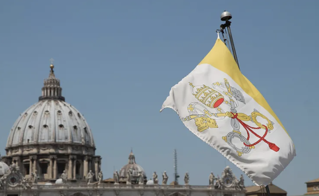A view of St. Peter's Basilica and Vatican flag. (Bohumil Petrik)
