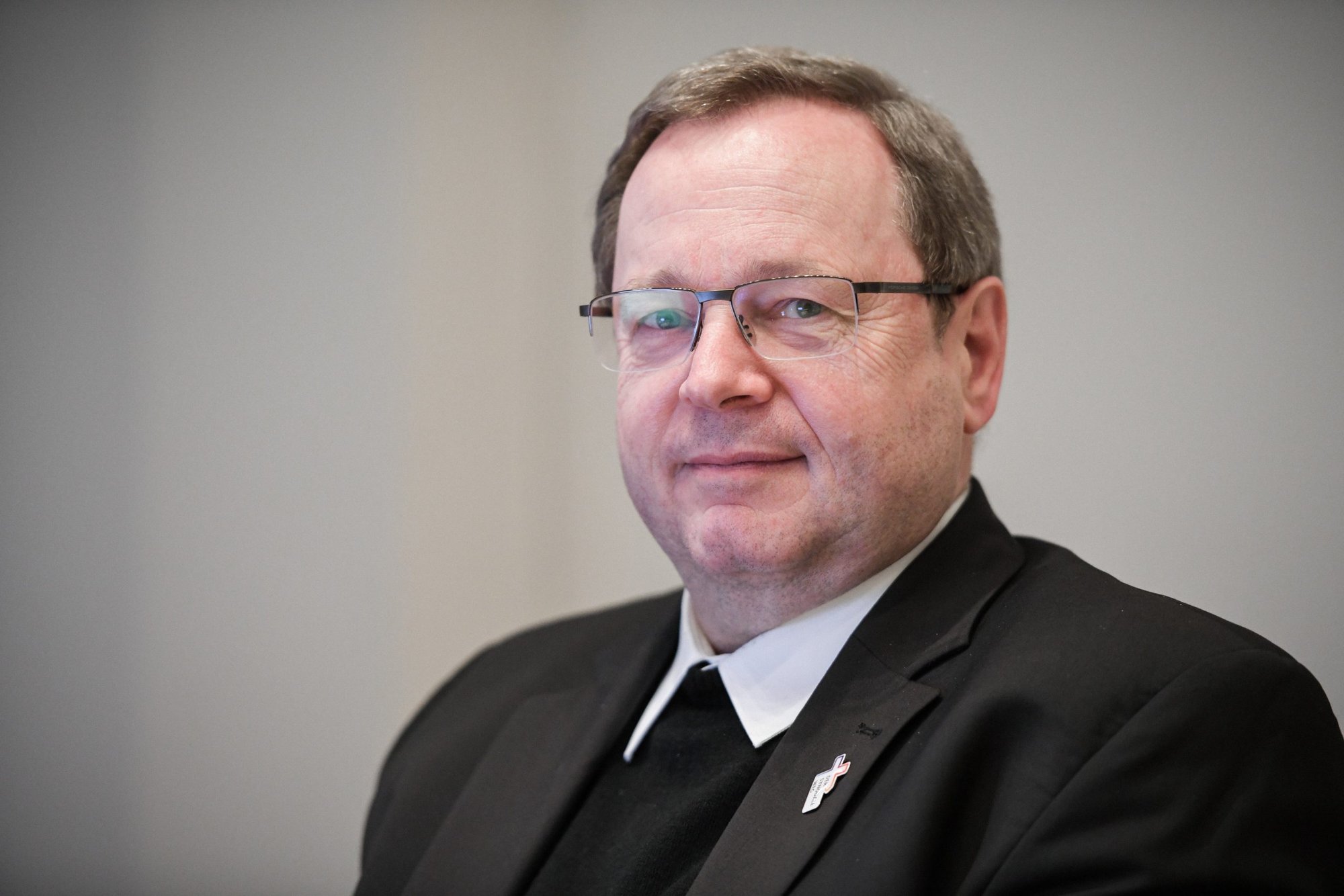 Limburg Bishop Georg Bätzing, president of the German bishops' conference, is pictured in a Feb. 4, 2021, photo. During a May 11 interview, Bishop Bätzing said there would not be a general mutual invitation to participate in Communion during the ecumenical church assembly, but Catholics and Protestants must make a decision of conscience. (CNS photo/Julia Steinbrecht, KNA)