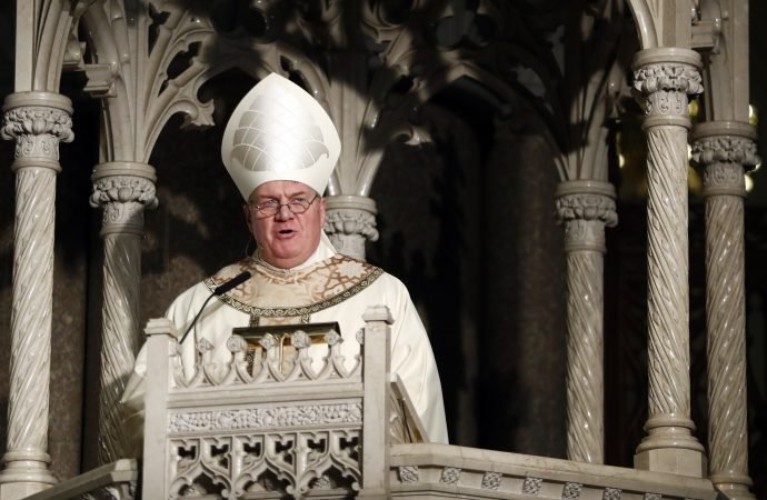 In this Jan. 6, 2017 file photo, Cardinal Joseph Tobin gives the homily during a Mass installing him as the new archbishop of Newark, in Newark, N.J. (Julio Cortez/AP.)