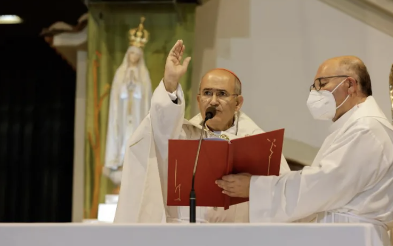 Cardinal José Tolentino de Mendonça presides at the evening celebration of the international pilgrimage to Fatima, Portugal, May 12, 2021. (Courtesy of the Shrine of Our Lady of Fatima)