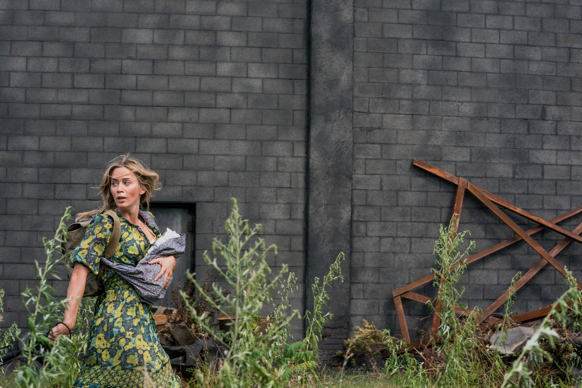 Evelyn (Emily Blunt) on the run in "A Quiet Place Part II." (Jonny Cournoyer/Paramount Pictures)